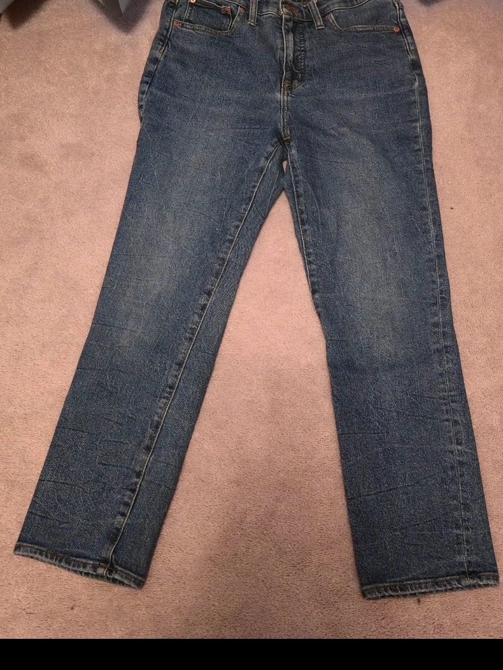 J. Crew Women's Straight-Leg Jeans in Dark Blue Wash